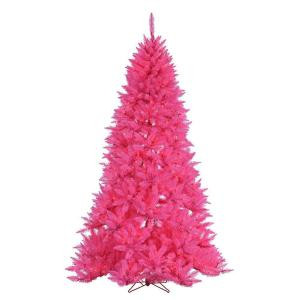 7.5 ft. Pre-Lit Hot Pink Ashley Artificial Christmas Tree