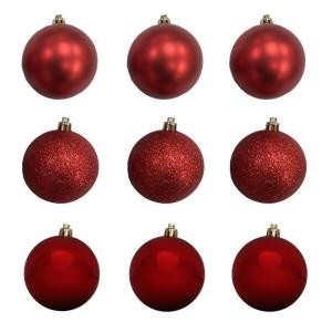 60 mm Red Shatterproof Ornament (18-Count)