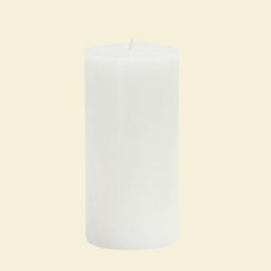 3 in. x 6 in. White Pillar Candles Bulk (12-Case)