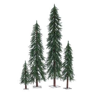 3 ft., 5 ft., 7 ft. and 9 ft. Unlit Alpine Artificial Christmas Tree (Set of 4)