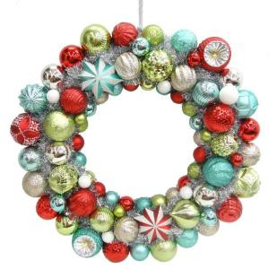 Frosted Traditions 2 ft. Shatter-Resistant Ornament Wreath
