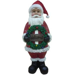 36 in. Santa with Welcome Sign