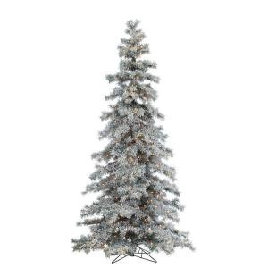 9 ft. Pre-Lit Lightly Flocked Whiteland Pine Artificial Christmas Tree