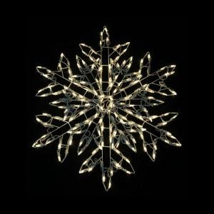 35 in. 180-Light LED Warm White Twinkling Snowflake Sculpture