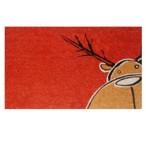 Christmas Moose 29 in. x 17 in. Coir and Vinyl Door Mat