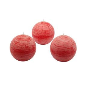 3 in. Tibetan Red Scented Frozen Ball Candle (6-Box)