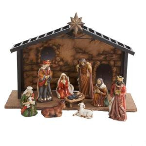 Porcelain Nativity Set (10-Piece)