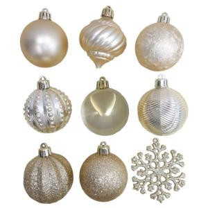 2.3 in. Gold Shatter-Resistant Ornament (101-Piece)