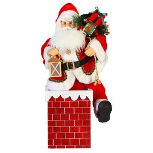 24 in. Santa in Chimney, Animated and Musical
