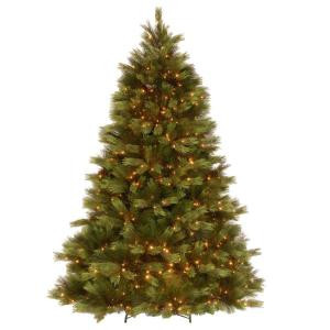 7.5 ft. White Pine Artificial Christmas Tree with Clear Lights