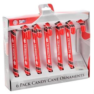 Arkansas Team Candy Cane Ornaments (6-Pack)