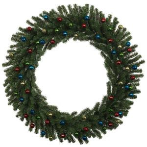 Christmas Collectibles 36 in. Multi-Color Ball Artificial Christmas Wreath