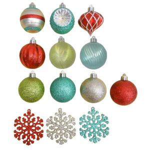 Frosted Traditions 2.3 in. Shatter-Resistant Ornament (101-Piece)