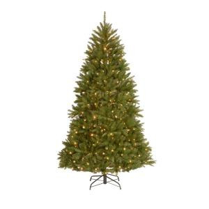 9 ft. Royal Douglas Fir Hinged Tree with 700 Dual LED Lights and Plastic Caps