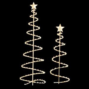 6 ft. and 4 ft. Spiral Trees (Set of 2)