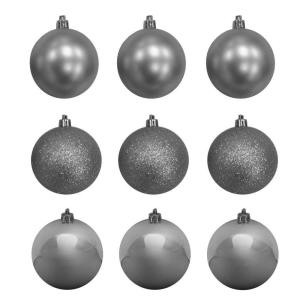 60 mm Silver Shatterproof Ornament (18-Count)