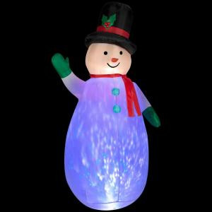 47.24 in. L x 35.43 in. W x 89.76 in. H Inflatable Projection Snowman Kaleidoscope