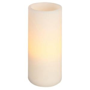 3.5 in. x 8 in. Vanilla Scent, Bisque, Battery Operated Wax Candle with Timer