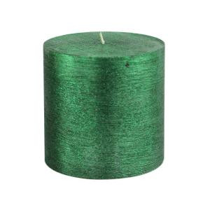 3 in. x 6 in. Metallic Scratched Pillar Candle