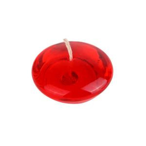 3 in. Clear Red Gel Floating Candles (6-Box)