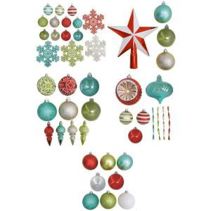 Frosted Traditions Assorted Shatter-Resistant Ornaments (100-Piece)
