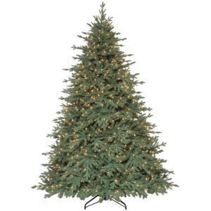 9 ft. Pre-Lit Royal Spruce Quick-Set Artificial Christmas Tree with SureBright Clear Lights