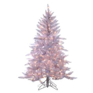 4.5 ft. Pre-Lit White Ashley Artificial Christmas Tree with Clear Lights
