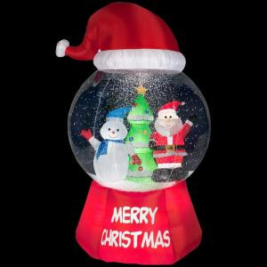 6.5 ft. Inflatable Snow Globe with Santa Hat