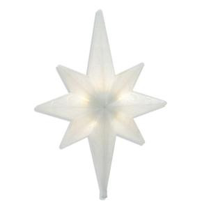 Battery-Operated Bethlehem Iridescent Star Shape Warm White LED Tree Topper