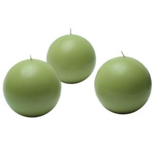 3 in. Sage Green Ball Candles (6-Box)