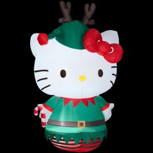 5.5 ft. Airblown Hello Kitty Dressed as an Elf