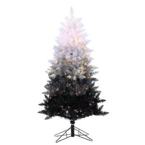 5 ft. Pre-Lit Black Ombre Spruce Artificial Christmas Tree