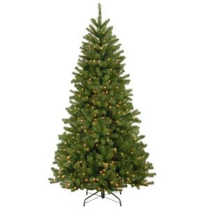 7 ft. North Valley Spruce Artificial Christmas Tree with Warm White LED Lights