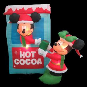 63 in. W x 50 in. D x 72 in. H Inflatable Mickey n Minnie Hot Cocoa Stand