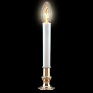 9 in. Brass-Plated Base Electric Candle