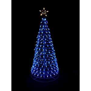 6 ft. 3 in. 350-Light LED Blue Twinkling Tree Sculpture with Star