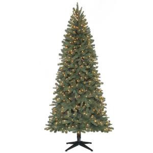 7 ft. Pre-Lit Benjamin Fir Quick-Set Artificial Christmas Tree with Clear Lights