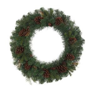 30 in. Mixed Pine Wreath