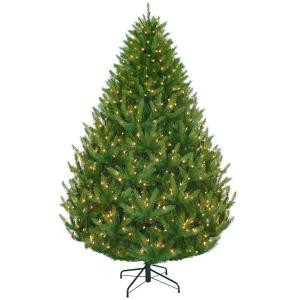 7.5 ft. Feel-Real California Cedar Artificial Christmas Tree with Clear Ready-Lit Lights