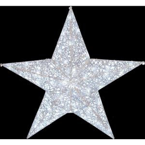 36 in. Clear LED Lighted Open Wire Star