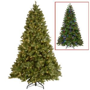 7.5 ft. Downswept Douglas Fir Artificial Christmas Tree with Dual Color LED Lights