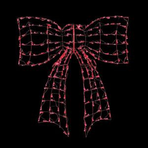 44 in. 220 G14 LED Twinkling Red Outdoor Bow Sculpture