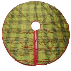 54 in. Apple Green and Red Tartan Tree Skirt