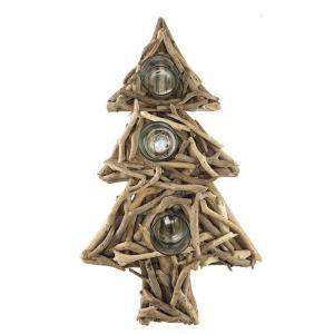 22 in. W Natural Driftwood Tree Candle Holder