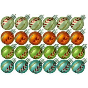 Assorted Colors 40 mm Small Ornament (24-Pack)