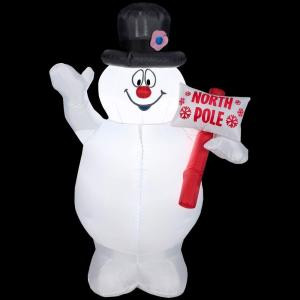 3.5 ft. LED Inflatable Frosty with Sign