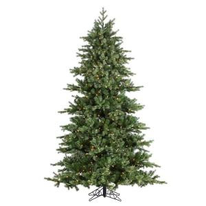 7.5 ft. Pre-Lit Natural Cut Green River Spruce Artificial Christmas Tree with Clear Lights