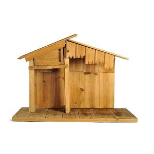 12 in. Wooden Nativity Stable