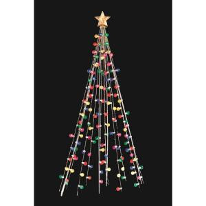 7 ft. Cone Tree with 140 Multi-Color Lights
