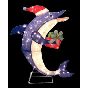36 in. 100-Light Dolphin with Gift